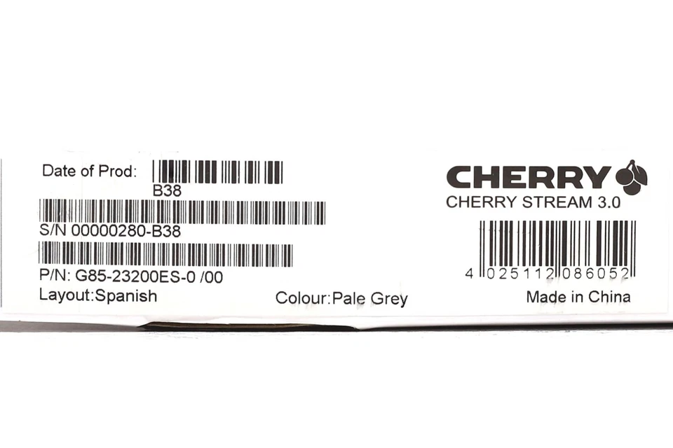 Cherry Stream 3.0 Pale Grey Wired Keyboard P/N: G85-23200ES-0/00 (Open Box) - Image 3 of 3
