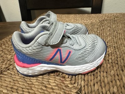 New Balance 680v6 Toddler Size 5 Gray Pink Athletic Running Shoes