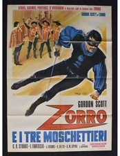 ZORRO And The Three Musketeers Poster A170 Gordon Scott Stuart Fantasy Spina