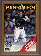 2023 Topps Series 1 1988 Topps Auto Gold #TS Travis Swaggerty RC (Pirates)/50