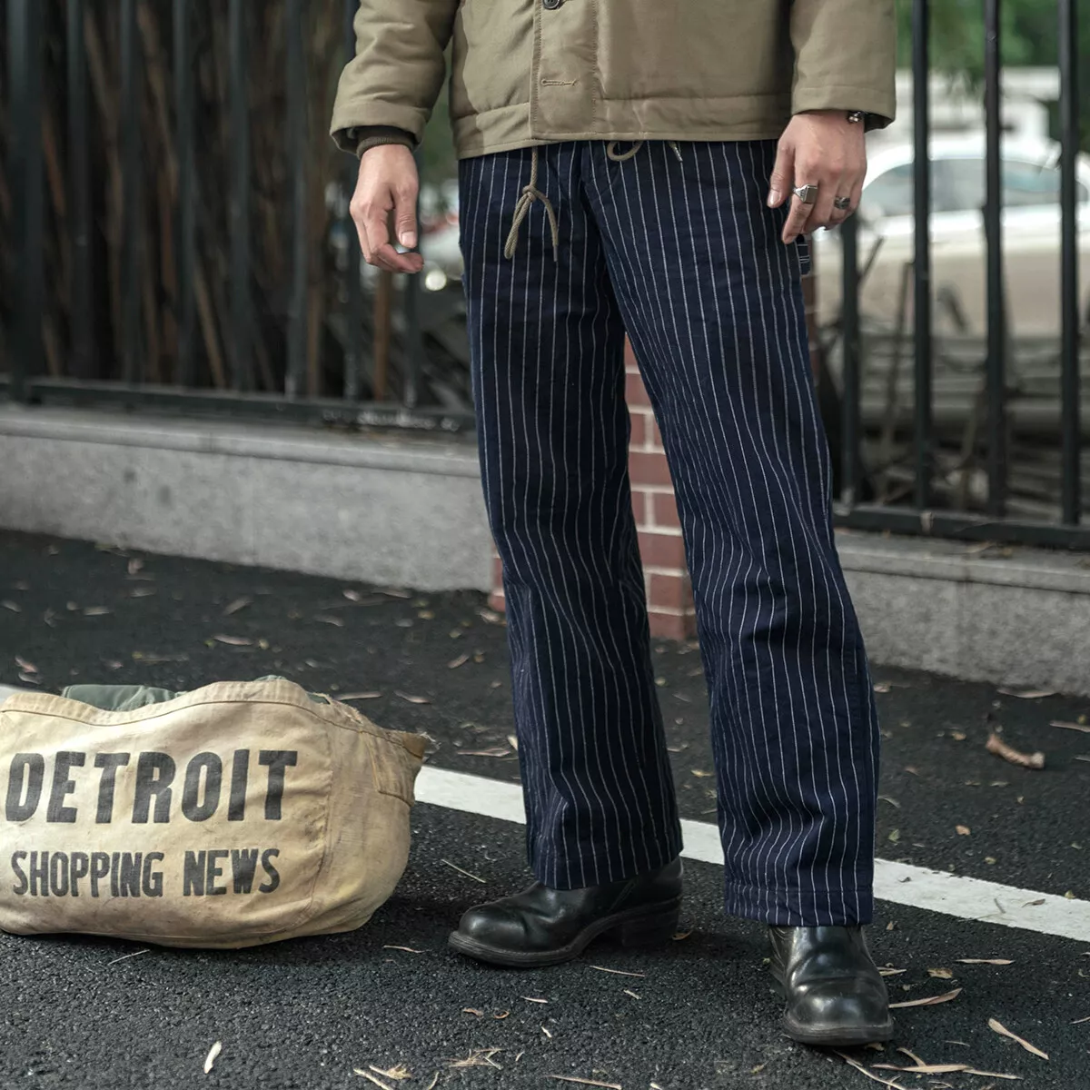 Bronson 1950s Mechanic Work Pants Railroad Carpenter Stripe