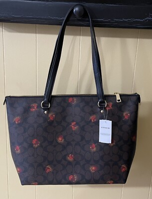 gallery tote in signature canvas with pop floral print