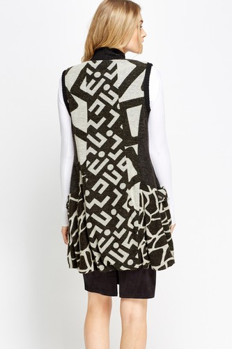 Women Sleeveless Jacket Warm Zip Up Long Pockets Cardigan Size S M L XL / 676 - Picture 2 of 2