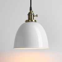 Pathson 22.4 Cm Metal Umbellate Industrial Hanging Pendant Light Fixture White Pathson 22.4 Cm Metal Umbellate Industrial Hanging Pendant Light Fixture White