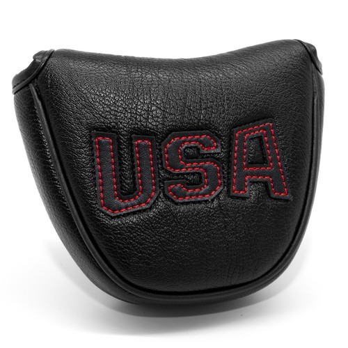 Red Stitch USA Center Shaft Golf Mallet Putter Headcover 2Ball Magnet Golf Cover - Bild 4 von 7