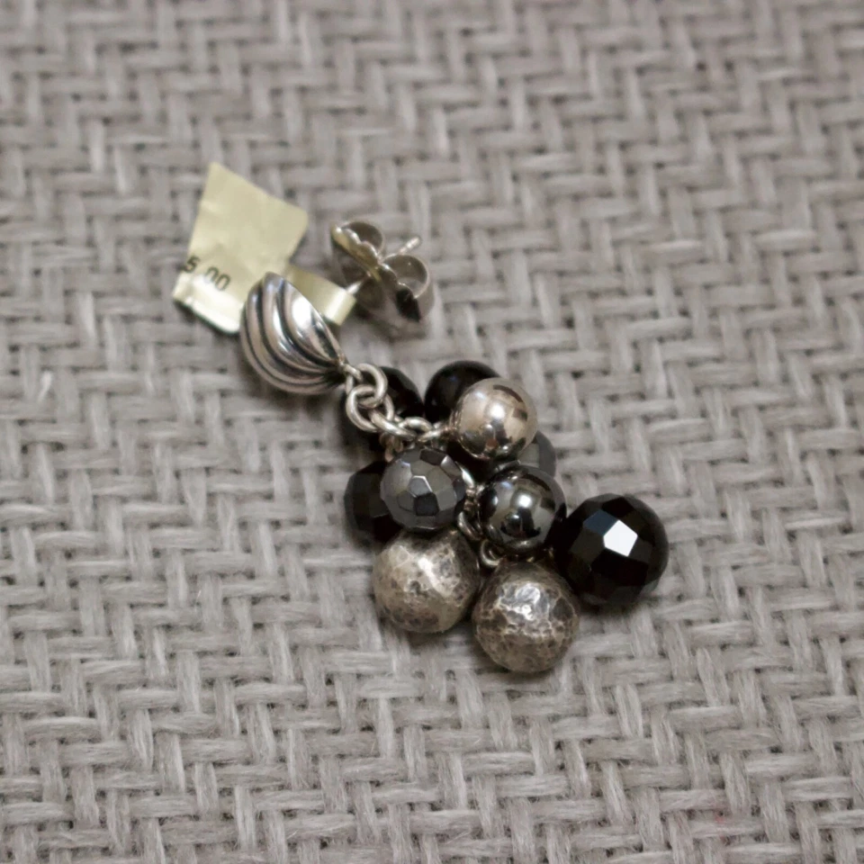 ОДИНОЧНЫЙ DAVID YURMAN 925/14K ЭЛЕМЕНТЫ КОЛЛЕКЦИИ БИСЕР ПОДВЕСКОЙ СЕРЬГИ. ТОЛЬКО ОДИН - Изображение 2 из 4