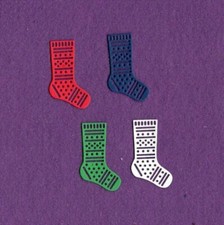 CHRISTMAS STOCKING  3 die cuts scrapbook cards