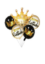 SET PALLONCINI MYLAR TONDO HAPPY BIRTHDAY