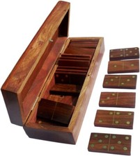 Juego de mesa de dominó de regalo 28 piezas azulejos de dominó hechos a mano números clásicos