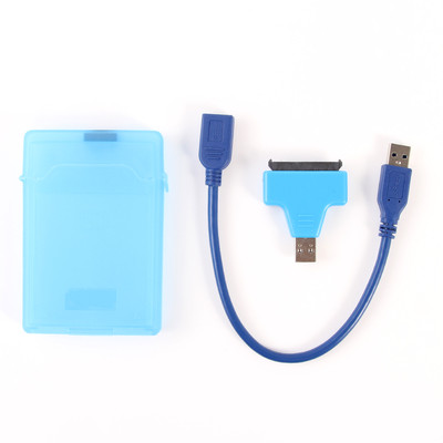USB 3.0 2.0 To SATA Converter Hard Disk Driver Adapter Cable Case + 2.5'' HDD Box