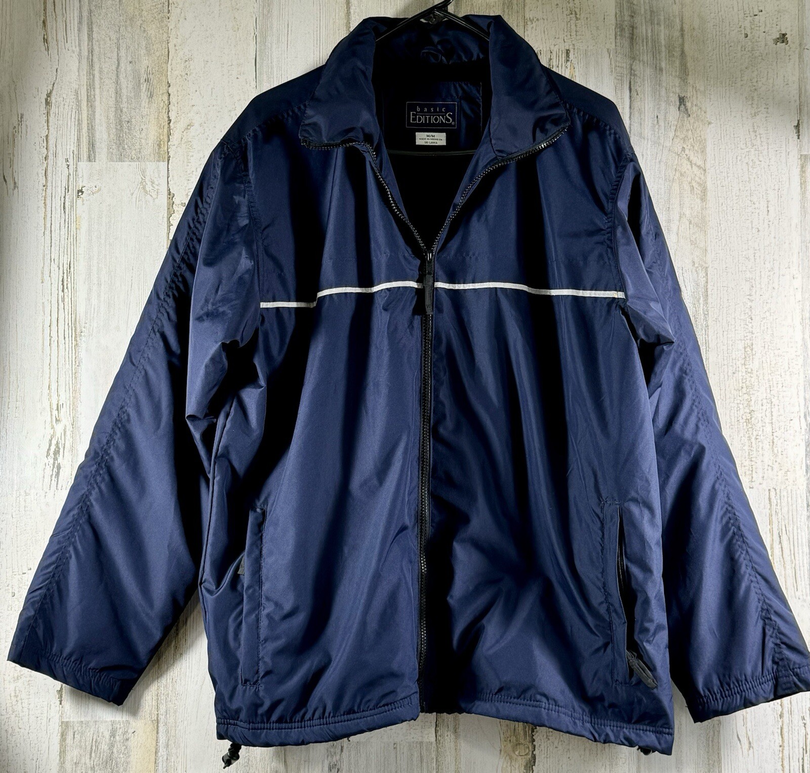 Basic Editions Men’s Collared Work Jacket Navy Bl… - image 2