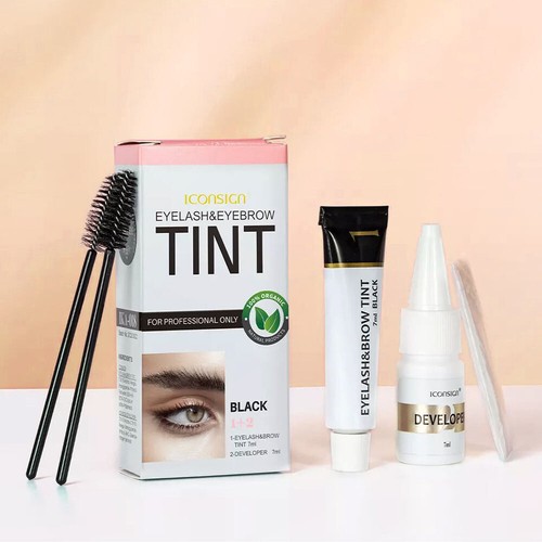 Eyelash & Eyebrow Dye Tint Kit Waterproof Long Lasting Permanent Color Gel / - Picture 8 of 18