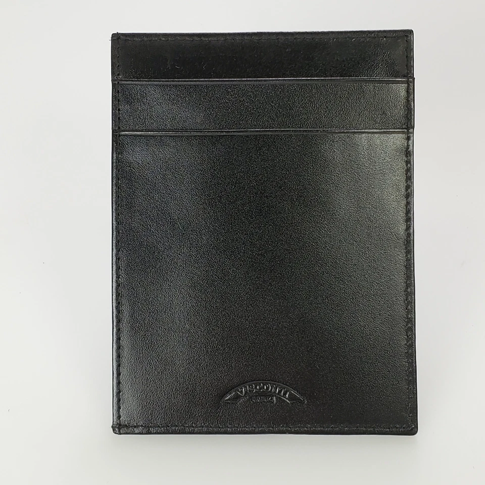 Billetera Visconti Pluma Cuero Porta Documentos/Tarjetas de Crédito - Hecha en Italia Foto 4 de 4