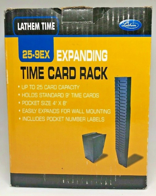 Lathem Time Expandable Time Card Rack, 25Pocket, Holds 9" Cards