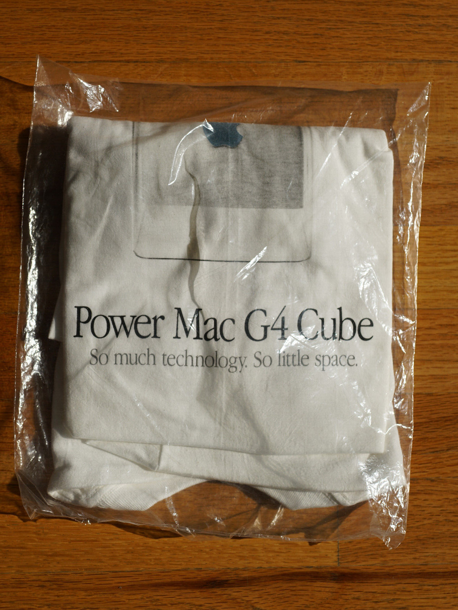 Vintage Apple T Shirt XL 90s Power Mac G4 Cube Think Different New
