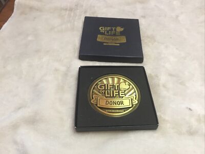 GIFT OF LIFE Michigan Organ and Tissue Donation, Bronze Tone 3  Medallion + Box