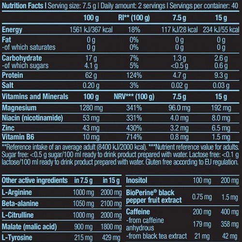 BIOTECH USA BLACK BLOOD CAF+300 GRAM - INTENSIVE PRE-WORKOUT ENERGY AND FOCUS - Picture 2 of 7