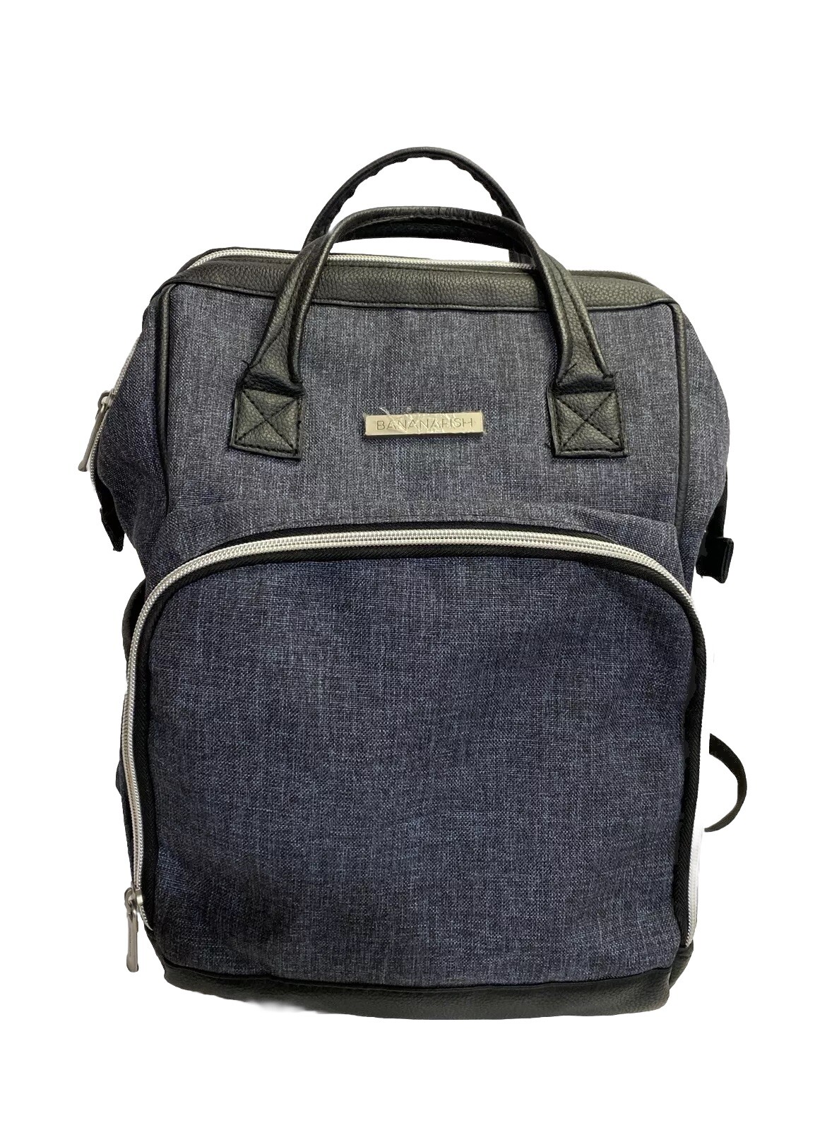 Bananafish Diaper Bag Rylie Insulated Backpack Navy NWOT Stroller Attachment-image