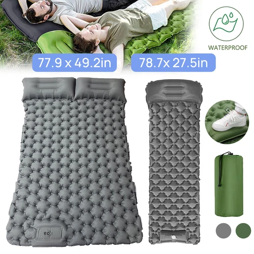 Self Inflating Mattress Car Cargo Camping Beach Sleeping Mat Air Bed Pad Pillow