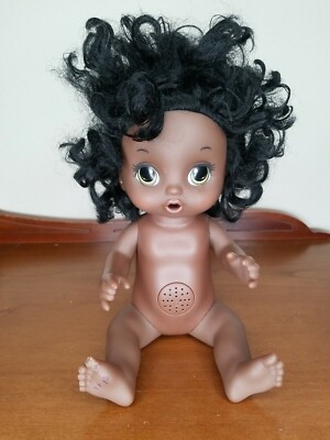 Baby Alive Baby Black Curly Hair GREEN EYED Doll African
