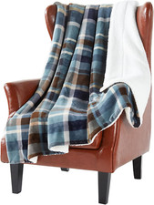 DREAMLANDING Sherpa Fleece Blanket Sofa Throw Double-Sided Super Soft Warm Throw