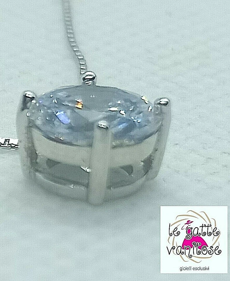 COLLANA DONNA CON PUNTO LUCE CON ZIRCONE IN ARGENTO COLLANA OMAGGIO - Immagine 3 di 3