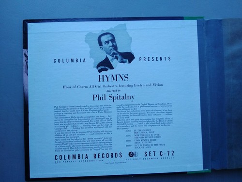 Phil Spitalny 78rpm Set 10-inch Columbia Records Set #C-72 Hymns - Picture 2 of 4