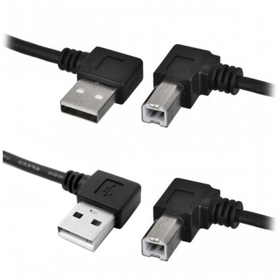 Printer Scanner Cable USB 2.0 to USB Type B Printer Scanner Cable 90 Degree Angl