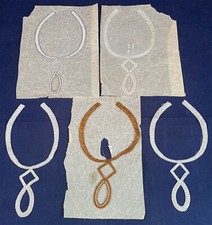 Vintage 1960s Unused Beaded Clothing Neckline Necklace Collar Applique Trim Lot