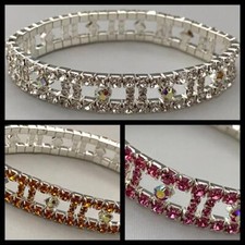 NEW STRETCH BRACELET DAZZLING CRYSTALS SELECT COLOR FREE USA SHIPPING