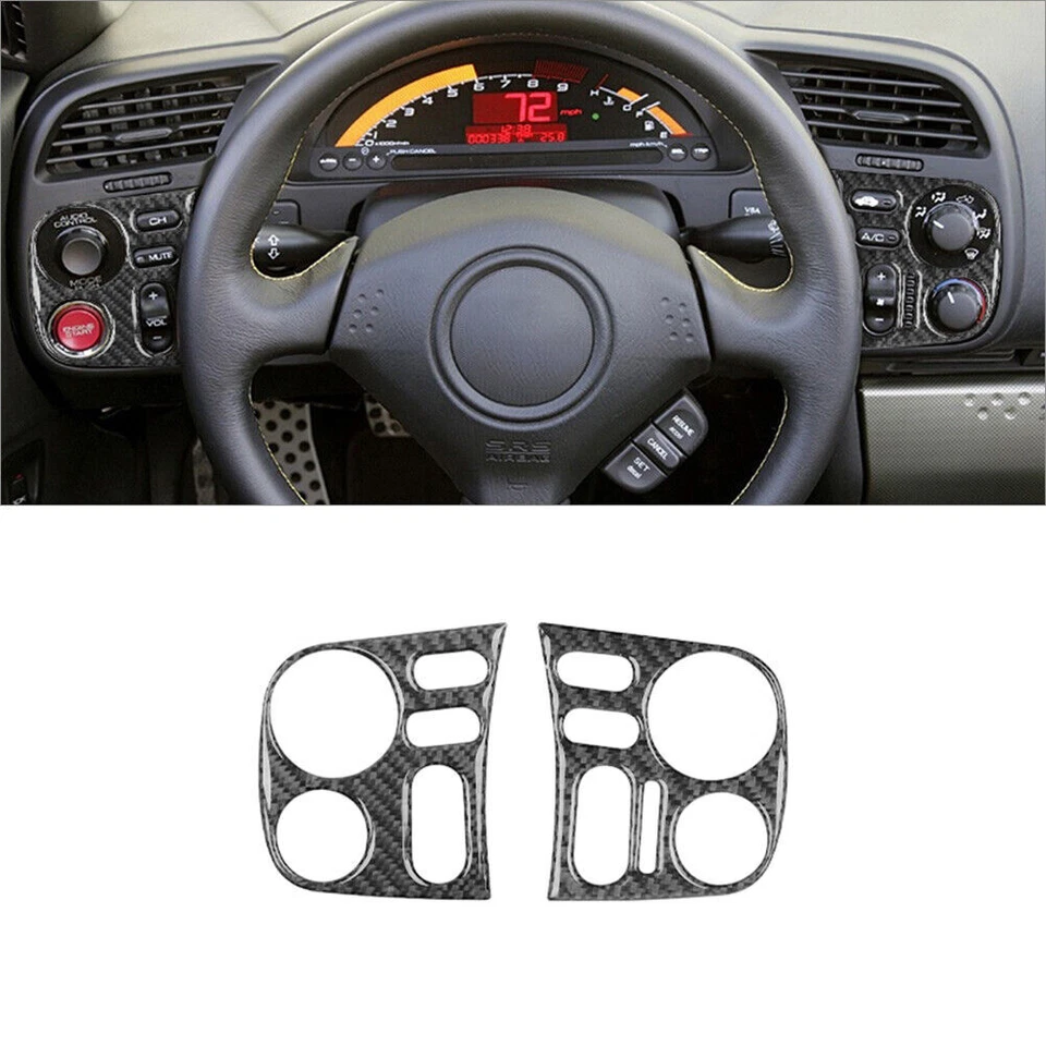 26Pcs Carbon Fiber Interior Full Kit Cover Trim Sticker For 2000-03 Honda S2000 - Изображение 3 из 4