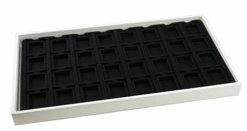 Jewellers White Plastic Stackable Display Show Tray + Black Insert for Jewellery - Picture 16 of 16