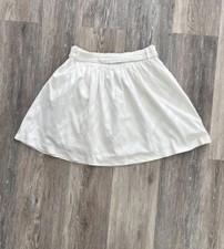 BURBERRY Girls Off White Skirt Size 12y Skater Lined Adjustable Waist