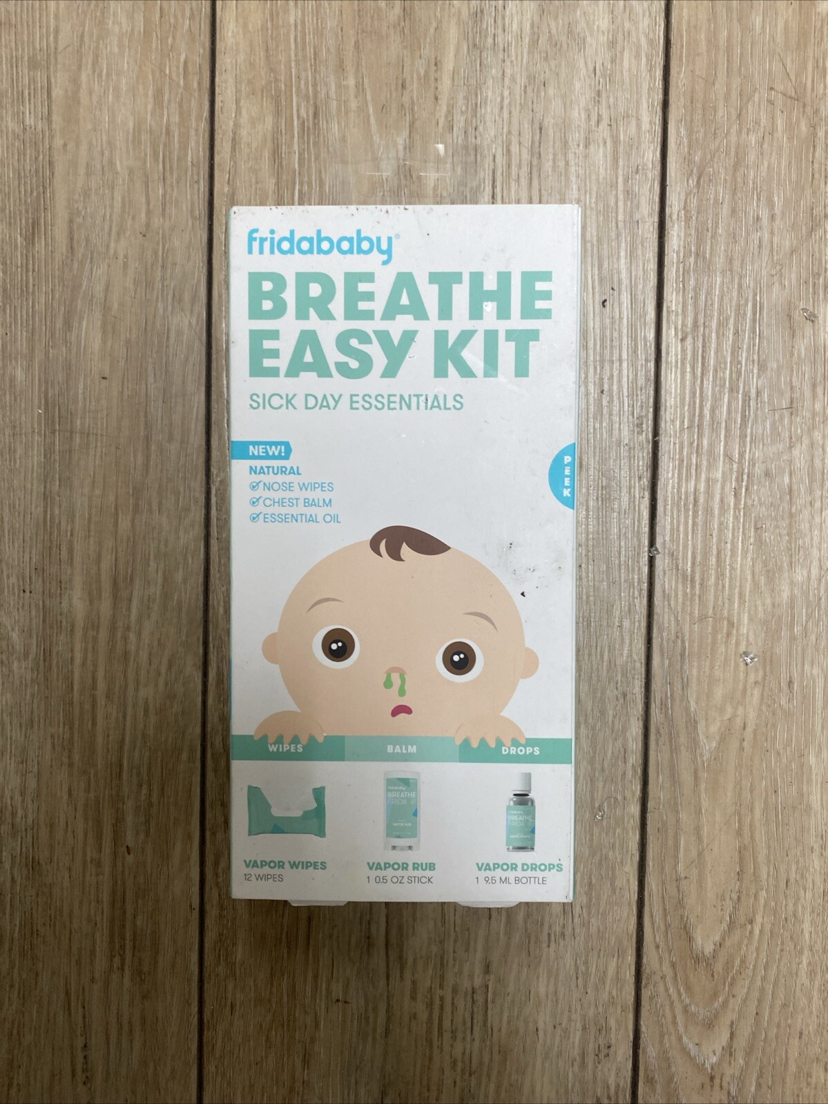 Frida Baby Breathe Easy Kit Sick Day Essentials - 3+mo Wipes, Rub, & Drops NEW!