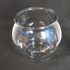Anchor Hocking Clear Glass GoldFish Bowl Aquarium Terrarium 1 Gallon Tank EUC