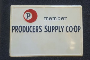Details About Vintage Producers Supply Co Op Metal Sign Coop Feed Mil Seed Farm Member