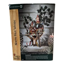 Dept 56 North Pole Woods #56080 Town Meeting Hall Christmas Village Tree House