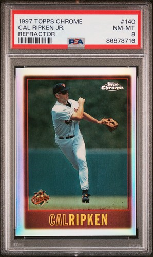 Cal Ripken Jr. [Refractor] #140 1997 Topps Chrome card