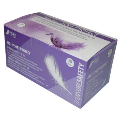 500 Nitras Soft Protect Gesichtsmasken | lila | Typ II R | med. Mundschutz