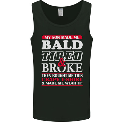 Sohn Hergestellt Me Bald Tired & Broke Vatertag Herren Tanktop