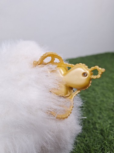 2004 Mattel Barbie White Cat Plush Persian Serafina Blue Eyes Crown Size 12” - Picture 9 of 16