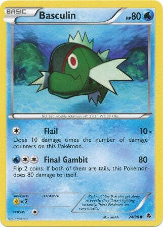 Pokemon Emerging Powers 24/98 Card - Basculin