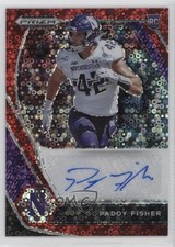 2021 Panini Prizm Draft Picks Red Circles 7/25 Paddy Fisher #DPA-PAD Auto 0c2