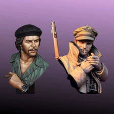1/10 Scale Revolutionary & Soldier Bust Miniatures Resin Model Kits Collectibles