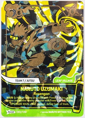 [NM] Naruto Uzumaki 133/130 [Secret] Naruto Mythos TCG 1st Edition ENG Version 