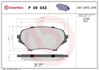 Brembo Bremsbelagsatz, Scheibenbremse P 49 043 FüR Mazda