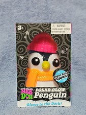 NeeDoh Polar Glow Penguin Super Solid Squish Glow-in-the-Dark Squeeze Toy 3 