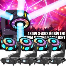 3-Axis 180W LED RGBW Laser Moving Head Light Beam Stage DMX Spot Disco Lighting