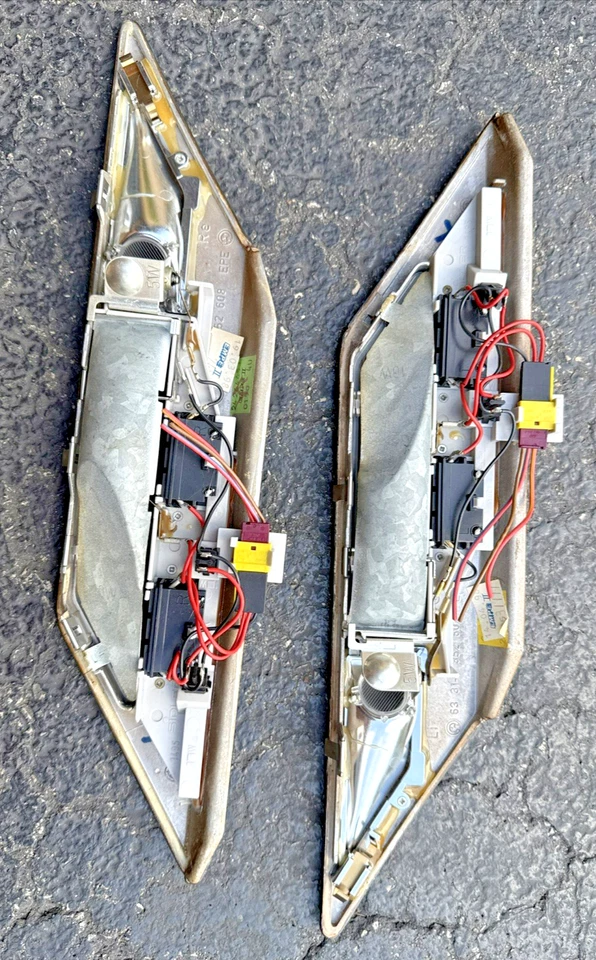 BMW E38 750IL 740IL 740I PILAR TRASERO C LECTURA DOMO LUCES LÁMPARAS MADERA GRANO Foto 3 de 4