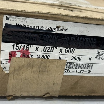 Wilsonart Edgeband E1002057/5024k-19 Blackbird 15/16 x.020x600 